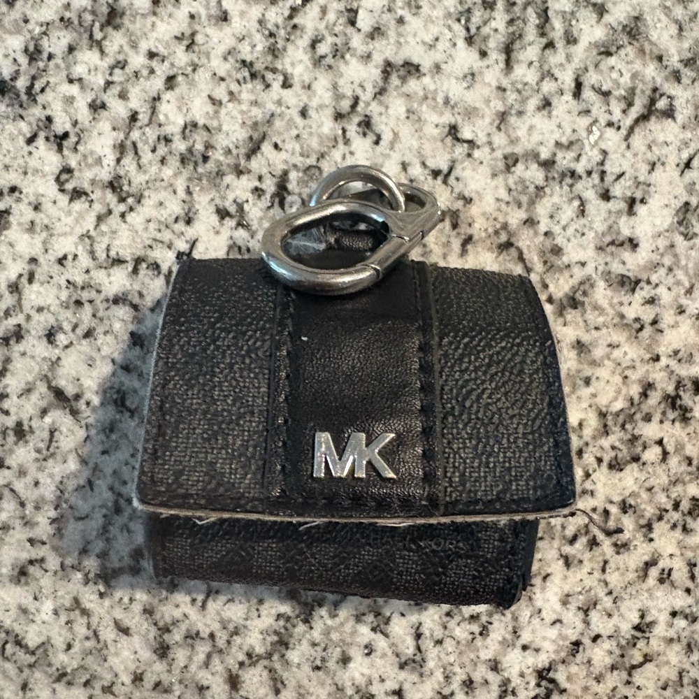 Michael Kors Black AirPods Keychain Pouch